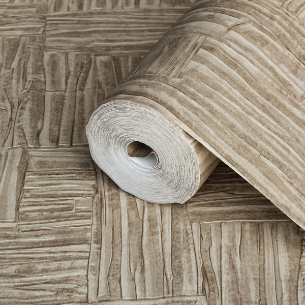 Beige Muse Brush Stroke Textured Wallpaper, Modern Minimalist Wall Covering, Neutral Shimmer Wall Decor