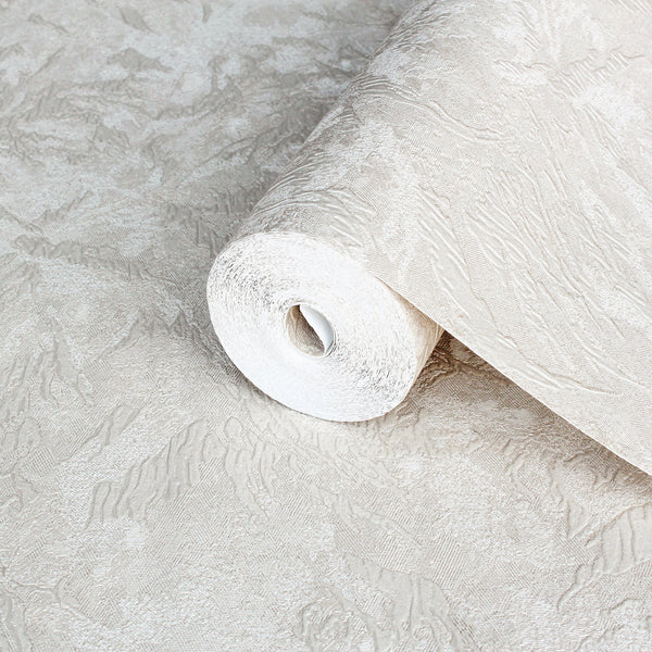 White Muse Venetian Plaster Wallpaper, Natural Wallpaper, Modern & Minimalist Wall Covering, Modern Look Neutral Colors Glittering Wallcovering