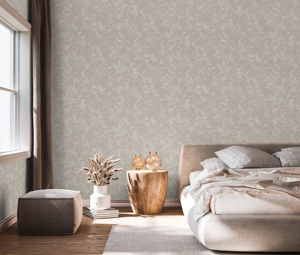 Light Beige Muse Venetian Plaster Wallpaper, Natural Wallpaper, Modern & Minimalist Wall Covering, Modern Look Neutral Colors Glittering Wallcovering