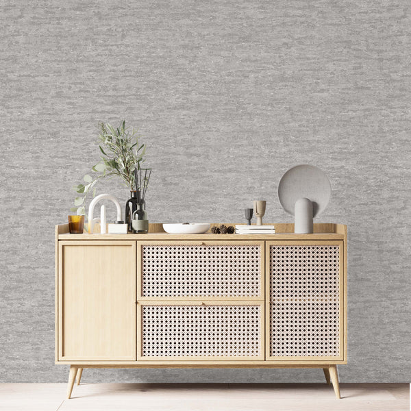 Gray Muse Stucco Texture Wallpaper, Natural Wallpaper, Modern & Minimalist Wall Covering, Modern Look Neutral Colors Glittering Wall Cover
