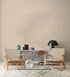 Beige Leaf Pattern Wallpaper, Natural Wallpaper, Modern & Minimalist Wall Covering, Modern Look Neutral Colors Glittering Wallcovering