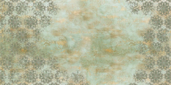 Loft Classic Style Wallpaper, Green Mural, Oversized Custom Size Wall Art, Non-Woven, Non-Adhesive, Modern Wall Paper, Removable