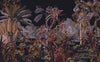 Dark Jungle Landscape Wallpaper, Tropical Trees Wall Mural, Oversized Custom Size Wall Art, Non-Woven, Non-Adhesive, Modern Wall Paper, Removable