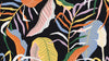 Colorful Leaves Wallpaper, Dark Background Mural, Oversized Custom Size Wall Art, Non-Woven, Non-Adhesive, Modern Wall Paper, Removable