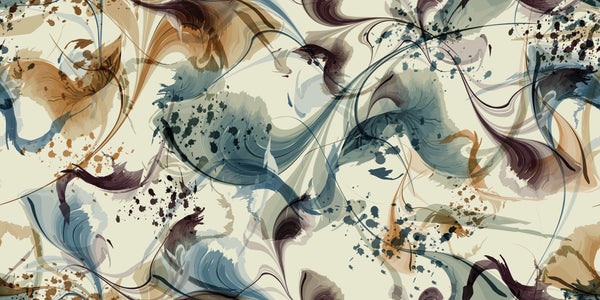 Liquid Watercolor Wallpaper, Abstract Flow Mural, Oversized Custom Size Wall Art, Non-Woven, Non-Adhesive, Modern Wall Paper, Removable