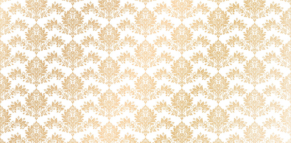 Gold Damask Wallpaper, Seamless Pattern Mural, Oversized Custom Size Wall Art, Non-Woven, Non-Adhesive, Modern Wall Paper, Removable