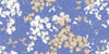 Abstract Floral, Blue Background Wallpaper, Seamless Pattern Mural, Oversized Custom Size Wall Art, Non-Woven, Non-Adhesive, Modern Wall Paper, Removable
