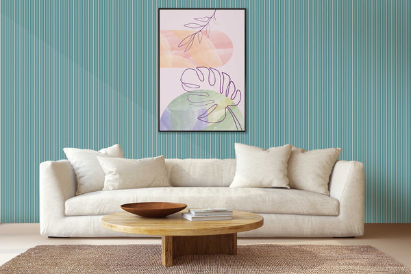 Light Teal / Soft Petrol Blue Modern Panel , PS Wall Home Decoration Panel-Premium Quality