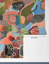 Abstract Shapes and Flowers Wallpaper, Seamless Pattern Mural, Oversized Custom Size Wall Art, Non-Woven, Non-Adhesive, Modern Wall Paper, Removable