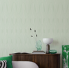 Green-toned Patterned Wallpaper, Textured Wallpaper,Natural Wallpaper, Modern & Minimalist Wall Covering,Modern Look Neutral Colors Glittering Wallcovering