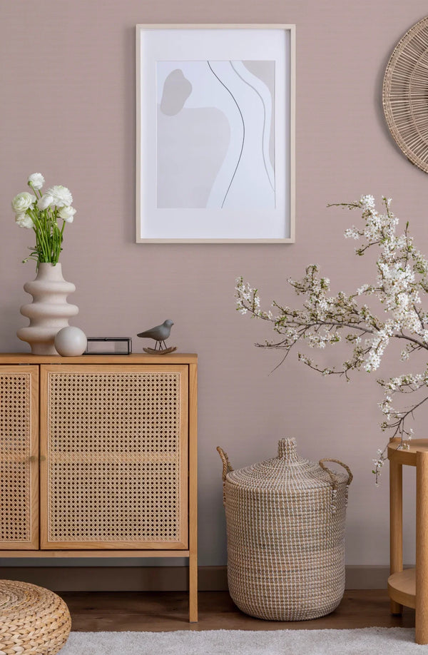 Peach Taupe Textured Wallpaper, Textured Wallpaper,Natural Wallpaper, Modern & Minimalist Wall Covering,Modern Look Neutral Colors Glittering Wallcovering