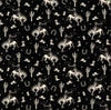 Western Themed Wallpaper, Black and White Seamless Pattern Mural, Oversized Custom Size Wall Art, Non-Woven, Non-Adhesive, Modern Wall Paper, Removable