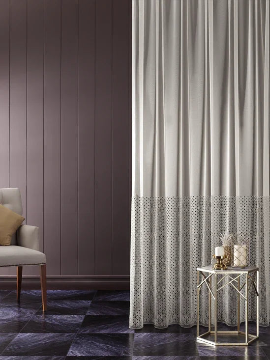 Ness Tulle-Drapery with High-End Wallpaper & Textures