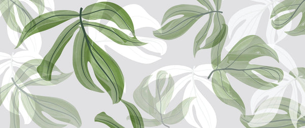 Abstract Art Wallpaper, Tropical Leaves Mural, Oversized Custom Size Wall Art, Non - Woven, Non - Adhesive, Modern Wall Paper, Removable - Adawall Wallpaper - Registered Trade Accounts Only, Wallpaper Wholesale Account - W77933 - Adawall Wholesale - Wallpaper Wholesaler
