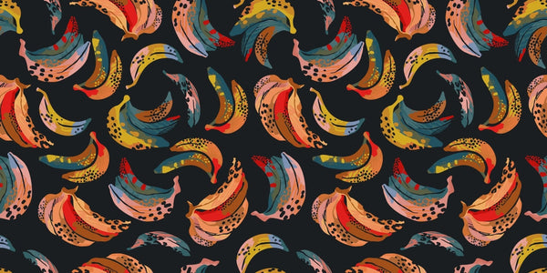 Abstract Bananas Wallpaper, Seamless Pattern Mural, Oversized Custom Size Wall Art, Non - Woven, Non - Adhesive, Modern Wall Paper, Removable - Adawall Wallpaper - Registered Trade Accounts Only, Wallpaper Wholesale Account - W78040 - Adawall Wholesale - Wallpaper Wholesaler