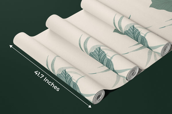 Abstract Botanical Wallpaper, Big Leaves Mural, Oversized Custom Size Wall Art, Non - Woven, Non - Adhesive, Modern Wall Paper, Removable - Adawall Wallpaper - Registered Trade Accounts Only, Wallpaper Wholesale Account - W77900 - Adawall Wholesale - Wallpaper Wholesaler