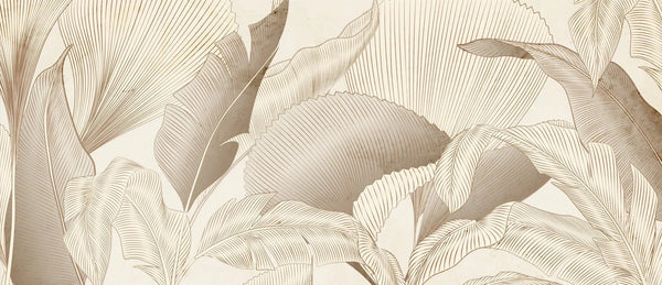 Abstract Botanical Wallpaper, Brown and Beige Wall Mural, Oversized Custom Size Wall Art, Non - Woven, Non - Adhesive, Modern Wall Paper, Removable - Adawall Wallpaper - Registered Trade Accounts Only, Wallpaper Wholesale Account - W77488 - Adawall Wholesale - Wallpaper Wholesaler
