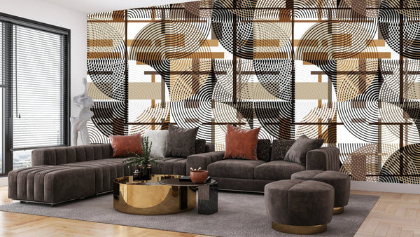 Abstract Geometric Shapes Wallpaper, Seamless Pattern Mural, Oversized Custom Size Wall Art, Non - Woven, Non - Adhesive, Modern Wall Paper, Removable - Adawall Wallpaper - Registered Trade Accounts Only, Wallpaper Wholesale Account - W77626 - Adawall Wholesale - Wallpaper Wholesaler