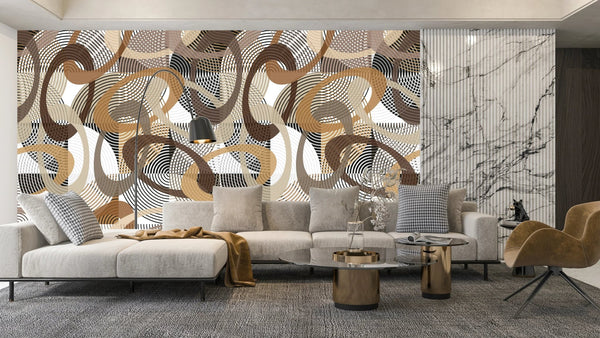 Abstract Geometric Shapes Wallpaper, Seamless Pattern Mural, Oversized Custom Size Wall Art, Non - Woven, Non - Adhesive, Modern Wall Paper, Removable - Adawall Wallpaper - Registered Trade Accounts Only, Wallpaper Wholesale Account - W77628 - Adawall Wholesale - Wallpaper Wholesaler