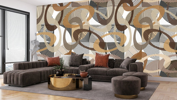 Abstract Geometric Shapes Wallpaper, Seamless Pattern Mural, Oversized Custom Size Wall Art, Non - Woven, Non - Adhesive, Modern Wall Paper, Removable - Adawall Wallpaper - Registered Trade Accounts Only, Wallpaper Wholesale Account - W77628 - Adawall Wholesale - Wallpaper Wholesaler