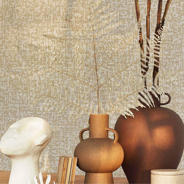 Abstract Glam 3D Embossed Wallpaper, Cream Color Metallic Accents Luxury Wallcovering, Washable, Durable Home and Commercial Use Wall Decor - Adawall Wallpaper - Registered Trade Accounts Only, Wallpaper Wholesale Account - 23109-4 - Adawall Wholesale - Wallpaper Wholesaler