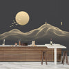 Abstract Gold Landscape Wallpaper, Mountain and Birds, Black Background Mural, Oversized Custom Size Wall Art, Non - Woven, Non - Adhesive, Modern Wall Paper, Removable - Adawall Wallpaper - Registered Trade Accounts Only, Wallpaper Wholesale Account - W77909 - Adawall Wholesale - Wallpaper Wholesaler