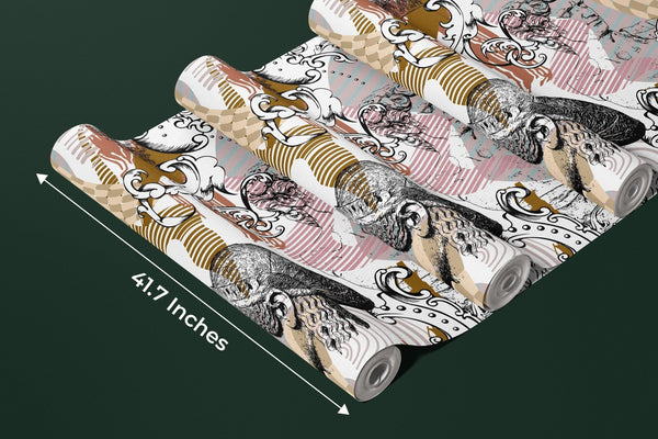 Abstract Sculpture Wallpaper, Seamless Pattern Mural, Oversized Custom Size Wall Art, Non - Woven, Non - Adhesive, Modern Wall Paper, Removable - Adawall Wallpaper - Registered Trade Accounts Only, Wallpaper Wholesale Account - W78098 - Adawall Wholesale - Wallpaper Wholesaler