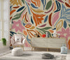 Abstract Shapes and Flowers Wallpaper, Colorful Mural, Oversized Custom Size Wall Art, Non - Woven, Non - Adhesive, Modern Wall Paper, Removable - Adawall Wallpaper - Registered Trade Accounts Only, Wallpaper Wholesale Account - W77555 - Adawall Wholesale - Wallpaper Wholesaler