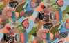 Abstract Shapes and Flowers Wallpaper, Seamless Pattern Mural, Oversized Custom Size Wall Art, Non - Woven, Non - Adhesive, Modern Wall Paper, Removable - Adawall Wallpaper - Registered Trade Accounts Only, Wallpaper Wholesale Account - W77579 - Adawall Wholesale - Wallpaper Wholesaler