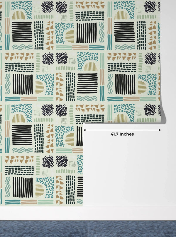 African Ethnic Wallpaper, Seamless Pattern Mural, Oversized Custom Size Wall Art, Non - Woven, Non - Adhesive, Modern Wall Paper, Removable - Adawall Wallpaper - Registered Trade Accounts Only, Wallpaper Wholesale Account - W77675 - Adawall Wholesale - Wallpaper Wholesaler
