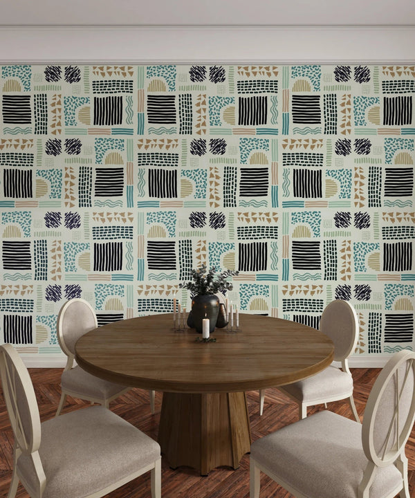 African Ethnic Wallpaper, Seamless Pattern Mural, Oversized Custom Size Wall Art, Non - Woven, Non - Adhesive, Modern Wall Paper, Removable - Adawall Wallpaper - Registered Trade Accounts Only, Wallpaper Wholesale Account - W77675 - Adawall Wholesale - Wallpaper Wholesaler