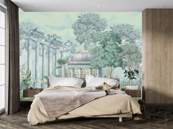Ancient Greek Architecture Wallpaper, Garden Mural, Oversized Custom Size Wall Art, Non - Woven, Non - Adhesive, Modern Wall Paper, Removable - Adawall Wallpaper - Registered Trade Accounts Only, Wallpaper Wholesale Account - W77760 - Adawall Wholesale - Wallpaper Wholesaler
