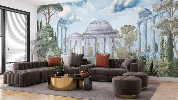 Ancient Roman Architecture Wallpaper, Garden Mural, Oversized Custom Size Wall Art, Non - Woven, Non - Adhesive, Modern Wall Paper, Removable - Adawall Wallpaper - Registered Trade Accounts Only, Wallpaper Wholesale Account - W77759 - Adawall Wholesale - Wallpaper Wholesaler