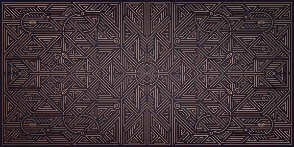 Art Deco Wallpaper, Geometric Golden Mural, Oversized Custom Size Wall Art, Non - Woven, Non - Adhesive, Modern Wall Paper, Removable - Adawall Wallpaper - Registered Trade Accounts Only, Wallpaper Wholesale Account - W77852 - Adawall Wholesale - Wallpaper Wholesaler