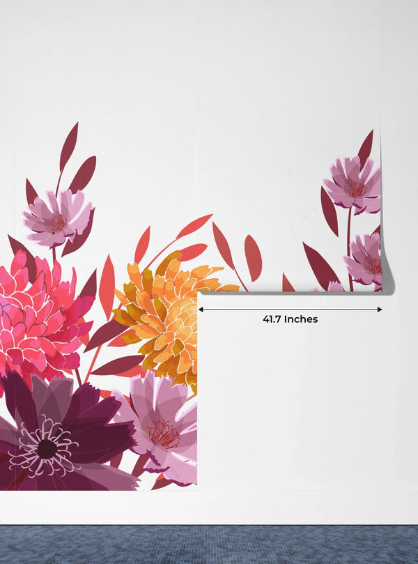 Art Floral Wallpaper, Seamless Pattern Mural, Oversized Custom Size Wall Art, Non - Woven, Non - Adhesive, Modern Wall Paper, Removable - Adawall Wallpaper - Registered Trade Accounts Only, Wallpaper Wholesale Account - W78072 - Adawall Wholesale - Wallpaper Wholesaler