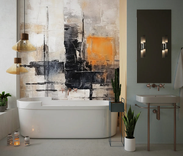 Abstract Art Wallpaper, Watercolor Mural, Oversized Custom Size Wall Art, Non-Woven, Non-Adhesive, Modern Wall Paper, Removable