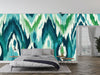 Ikat Ethnic Pastel Tones Wallpaper, Seamless Pattern Mural, Oversized Custom Size Wall Art, Non-Woven, Non-Adhesive, Modern Wall Paper, Removable