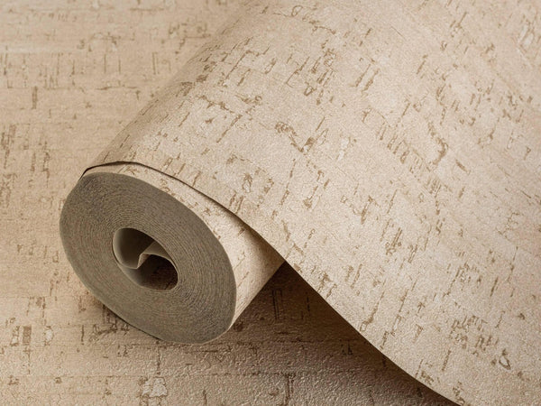 Beige Cork Textured Wallpaper, Wood Tree Bark Grain Design Stylish Realistic Wallcovering - Adawall Wallpaper - Registered Trade Accounts Only, Wallpaper Wholesale Account - 3709-3 - Adawall Wholesale - Wallpaper Wholesaler
