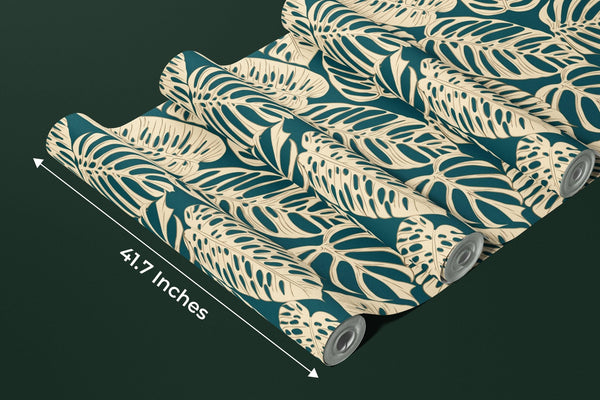 Beige Leaves Wallpaper, Seamless Pattern Mural, Oversized Custom Size Wall Art, Non - Woven, Non - Adhesive, Modern Wall Paper, Removable - Adawall Wallpaper - Registered Trade Accounts Only, Wallpaper Wholesale Account - W77734 - Adawall Wholesale - Wallpaper Wholesaler