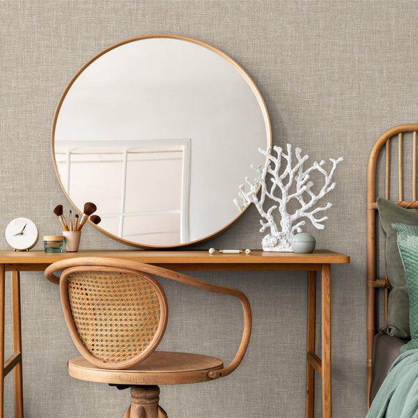Beige Muse Linen Texture Wallpaper, Natural Wallpaper, Modern & Minimalist Wall Covering, Modern Look Neutral Colors Glittering Wallcovering - Adawall Wallpaper -Registered Trade Accounts Only, Wallpaper Wholesale Account - 25104-7 - Adawall Wholesale - Wallpaper Wholesaler