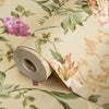 Beige Timeless Floral Embossed Rose Wallpaper, Flocked Vivid Color Rose Flowers Pattern - Adawall Wallpaper - Registered Trade Accounts Only, Wallpaper Wholesale Account - 7803-4 - Adawall Wholesale - Wallpaper Wholesaler