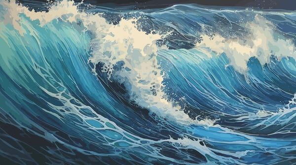 Big Wave in a Raging Sea Wallpaper, Oil Painting Mural, Oversized Custom Size Wall Art, Non - Woven, Non - Adhesive, Modern Wall Paper, Removable - Adawall Wallpaper - Registered Trade Accounts Only, Wallpaper Wholesale Account - W77613 - Adawall Wholesale - Wallpaper Wholesaler