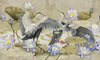Birds Wallpaper, Lotus Mural, Oversized Custom Size Wall Art, Non - Woven, Non - Adhesive, Modern Wall Paper, Removable - Adawall Wallpaper - Registered Trade Accounts Only, Wallpaper Wholesale Account - W77501 - Adawall Wholesale - Wallpaper Wholesaler