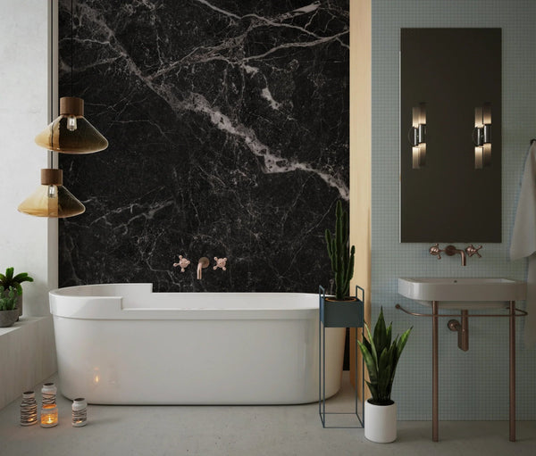 Black and White Granite Marble Background Wallpaper, Royal Mural, Oversized Custom Size Wall Art, Non - Woven, Non - Adhesive, Modern Wall Paper, Removable - Adawall Wallpaper - Registered Trade Accounts Only, Wallpaper Wholesale Account - W77521 - Adawall Wholesale - Wallpaper Wholesaler