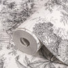 Black & White Tropical Toile Textured Wallpaper, Stylish Plants Animals Jungle Forest Theme Wallcovering - Adawall Wallpaper - Registered Trade Accounts Only, Wallpaper Wholesale Account - 9909-1 - Adawall Wholesale - Wallpaper Wholesaler