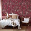 Blossom Chinoiserie Floral Wall Mural, Flower Bloom Red Wallpaper, Large Botanical Customized Wall Art, Non - Woven, Non - Adhesive, Removable - Adawall Wallpaper - Registered Trade Accounts Only, Wallpaper Wholesale Account - SE307-2 - Adawall Wholesale - Wallpaper Wholesaler