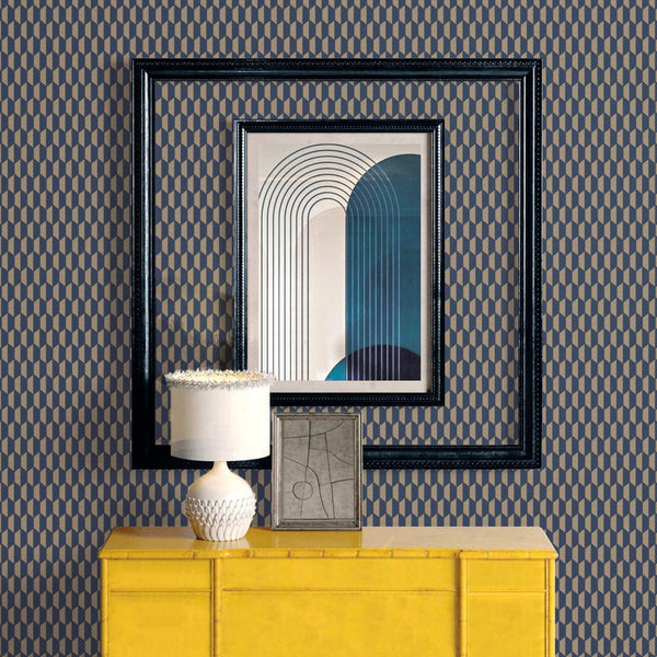 Blue Elegant Hexagon Embossed Wallpaper, Small Honeycomb Grid Pattern Textured wallcovering - Adawall Wallpaper - Registered Trade Accounts Only, Wallpaper Wholesale Account - 23208-6 - Adawall Wholesale - Wallpaper Wholesaler