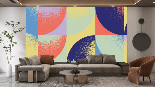 Bold Composition Wallpaper, Modern Abstract Mural, Oversized Custom Size Wall Art, Non - Woven, Non - Adhesive, Modern Wall Paper, Removable - Adawall Wallpaper - Registered Trade Accounts Only, Wallpaper Wholesale Account - W77631 - Adawall Wholesale - Wallpaper Wholesaler