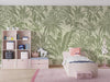 Botanic Plants Wallpaper, Green Mural, Oversized Custom Size Wall Art, Non - Woven, Non - Adhesive, Modern Wall Paper, Removable - Adawall Wallpaper - Registered Trade Accounts Only, Wallpaper Wholesale Account - W77544 - Adawall Wholesale - Wallpaper Wholesaler