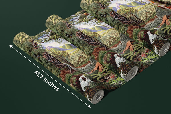 Botanical Wallpaper, Colorful Jungle Scene Mural, Oversized Custom Size Wall Art, Non - Woven, Non - Adhesive, Modern Wall Paper, Removable - Adawall Wallpaper - Registered Trade Accounts Only, Wallpaper Wholesale Account - W77669 - Adawall Wholesale - Wallpaper Wholesaler